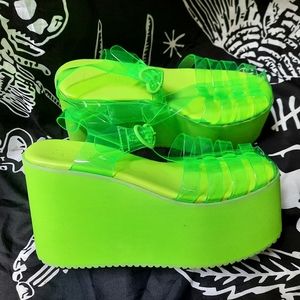 Sugar Thrillz Jelly Platform Sandals